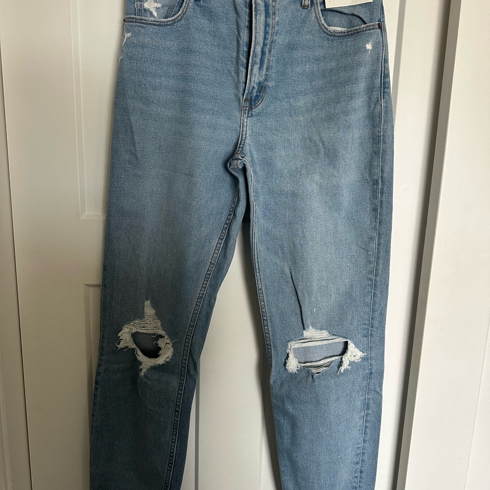 Abercrombie & Fitch Women's Blue Distressed Jeans